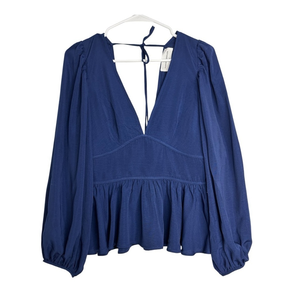 Painted Threads Deep Blue Blouse New with Tags - Picture 3 of 11